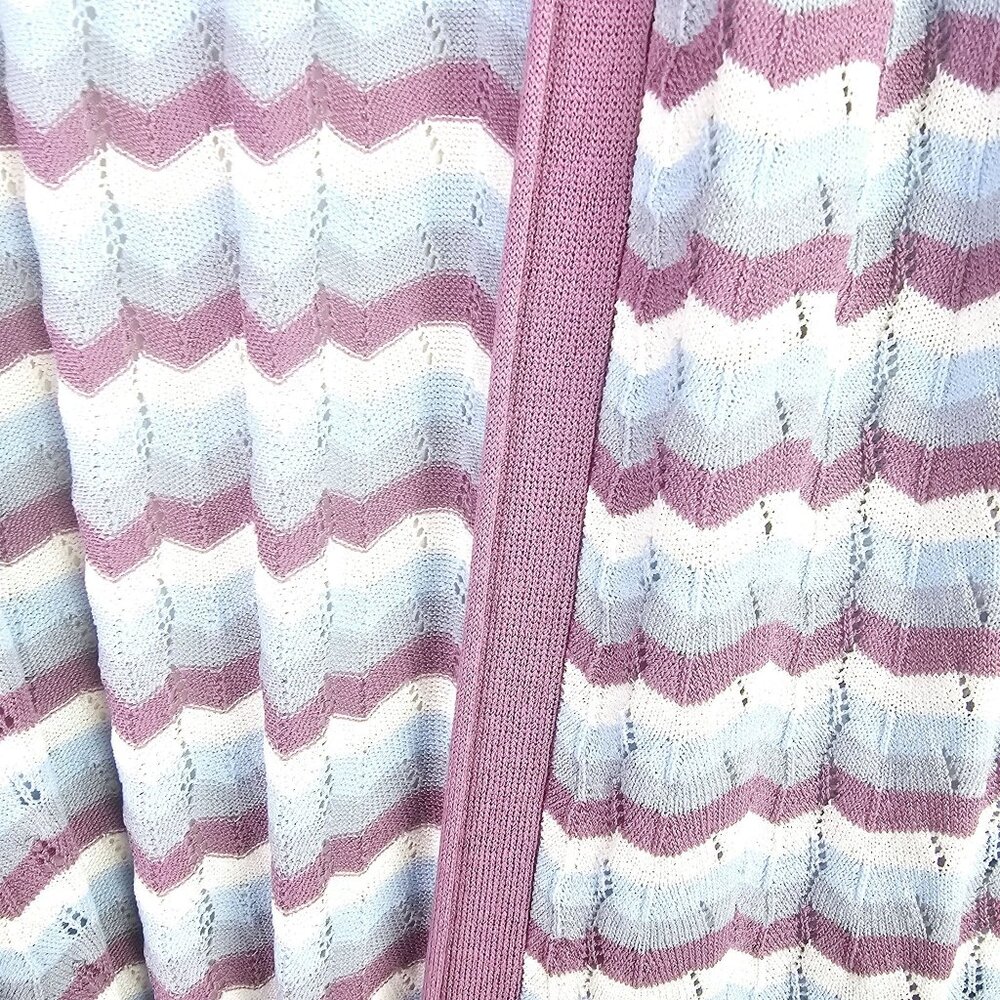 Intimately Free People Lounge Swift Open Cardigan Duster Chevron Print, Sz M - Picture 7 of 10